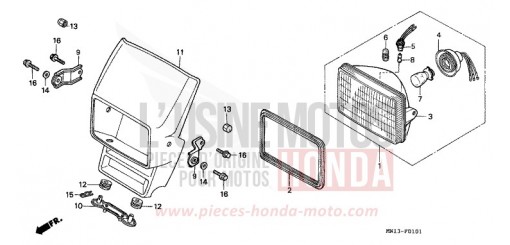 SCHEINWERFER (2) XR600RT de 1996